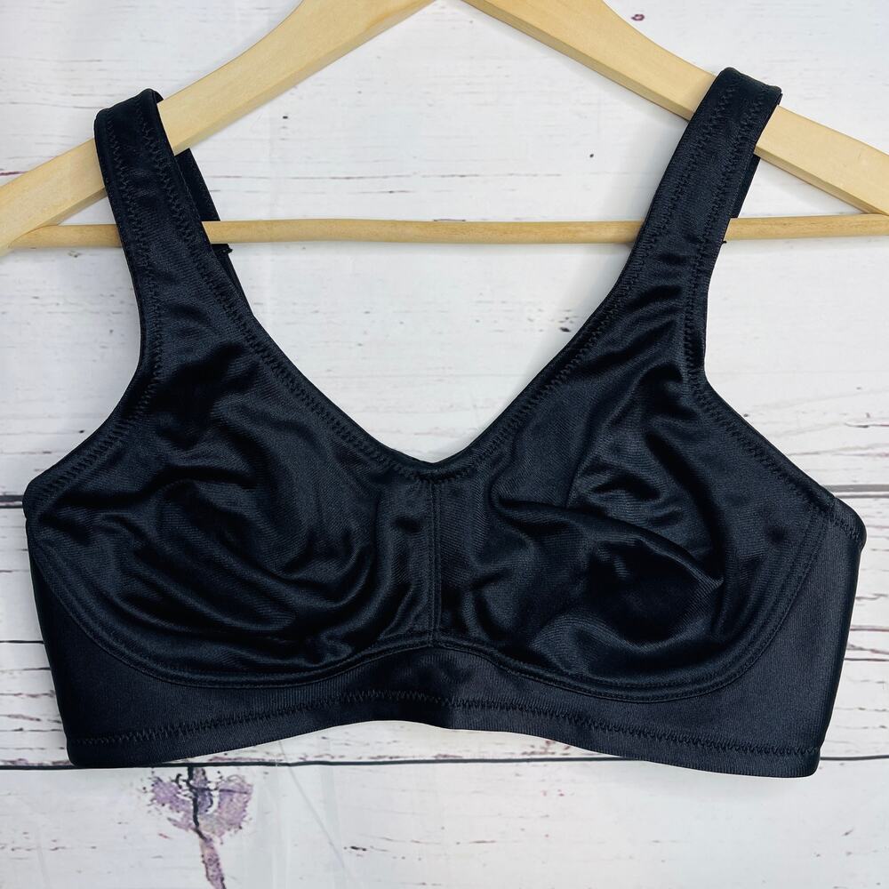 Breezies Black Bra Underwire Wide Straps